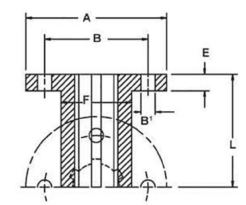 KF46 METRIC METRIC SPLINE BUCHING TIPO F, KN 46X54, AÇO C1045, DIN 5463, 99 mm de diâmetro externo, círculo de parafuso de 80 mm,