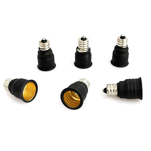 Suporte de lâmpada LongDex 6pcs e11 para E12 Adaptadores de soquete da lâmpada para candelabros