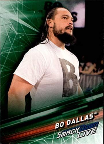 2019 Topps WWE Smackdown Live Green 11 Bo Dallas Wrestling Trading Card