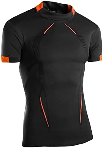 XXBR Camisas de treino para homens, umidade Wicking Quick seco seco ativo atlético Ginástica Desempenho t Camisetas musculares