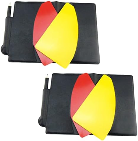 CLISPEED 2 sets Árbitros Red e Amarelo Cartão Bolsa de Futebol Multitool carteira Vermelha Carteira Profissional Kit de árbitros