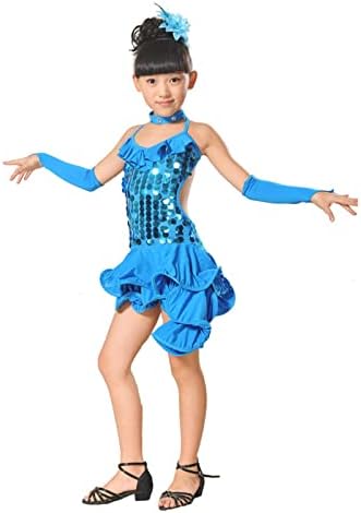 Crianças crianças garotas vestidos saias latina vestido de balé de festa de dança de baile de dança vestido de baile de dança