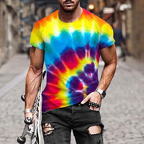 T-shirt vintage para homens 3D Tops Tops Crew pescoço de manga curta camisa gráfica com designs Blusa de verão de streetwear