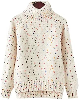 Slatiom Cotton Girls suéteres de manga comprida pescoço alto camisa macia camisa de fundo juvenil de camisa fora de roupa