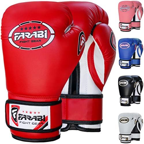 Farabi Sports Kids Boxing luvas 4, 6, luvas de boxe de 8 onças para crianças luvas de boxe júnior luvas de boxe jovens