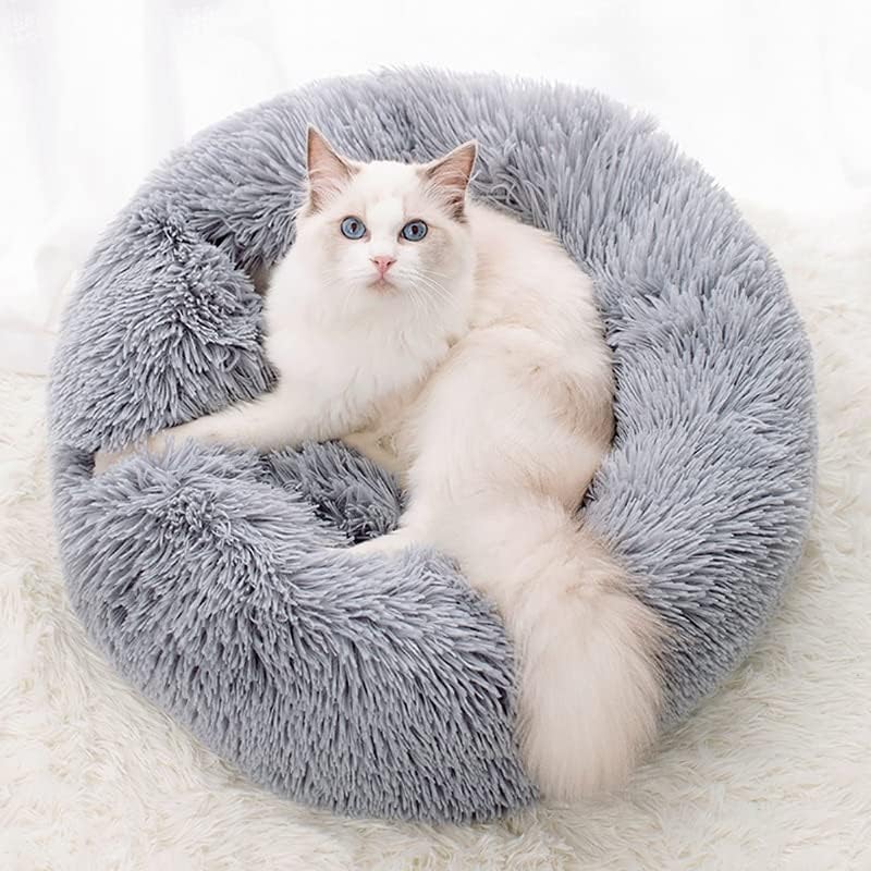 UMOCAN Bed Bed Bed Dog Donut Donut redondo cachorro Kennel Ultra Soft Soft Washable Dog and Cat Casold Bed Dog Larters