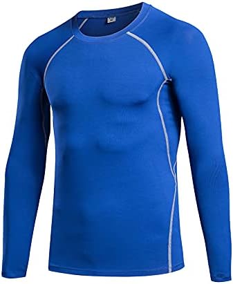 Camisa de compressão térmica de Badhub para homens, inverno quente de manga longa de roupas íntimas esportes esportes de fitness sólido camada de base