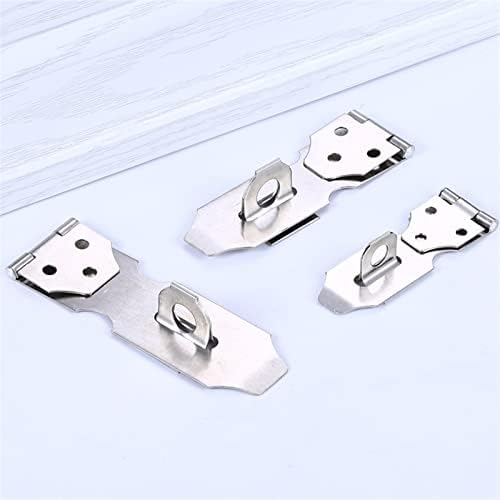 WTAIS Aço inoxidável portão de clasp de aço inoxidável hasp staple de instalação de instalação bloqueio de trava hardware à prova de roubo doméstico 1pcs