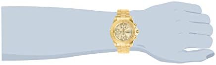 Invicta Men's Connection Quartz Watch com alça de aço inoxidável, ouro, 22