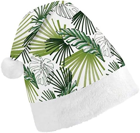 Chapéu de Papai Noel de Natal, plantas tropicais chapéu de férias de natal para adultos, Hats de Natal de Comforto Unisex para Festas Festivas de Festas Festivas Evento