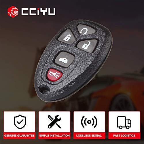 CCIYU CHAVE REMOTO FOB 2005-2009 FIXA PARA BUICK Allure 3.8L 2008-2009 FIXO PARA BUICK Allure 5.3L 5 Buttons KOBGT04A, 22733524.10305092