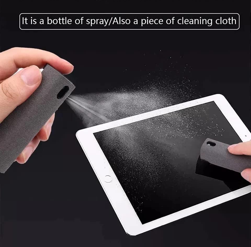 Limpador de tela de Heada 2023, para todos os telefones, telas de laptop e tablet, dois sprays em um e um pano de microfibra