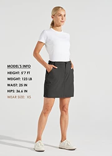 Willit Women's Skorts Golf Casual Skort Saias Upf 50+ Pockets de zíper seco rápido para caminhada ao ar livre