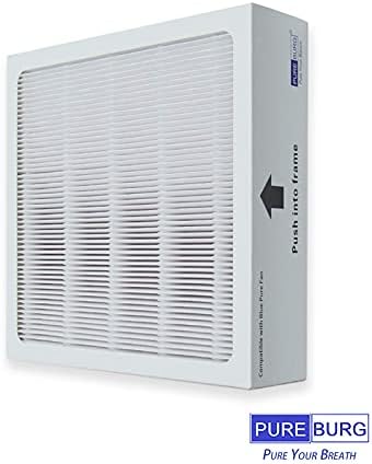 Substituição de pacote de 2 pacote Pureburgo de filtro HEPA de alta eficiência compatível com ventilador de purificação puro azul blueair