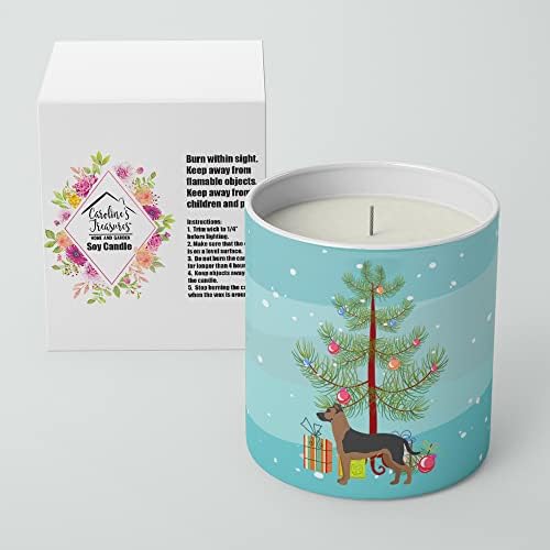 Tesouros de Caroline CK3869CDL Shepherd Pit Mix 1 Árvore de Natal 10 oz Candle de soja Decorativa, Soja Nature e Decoração de Casa