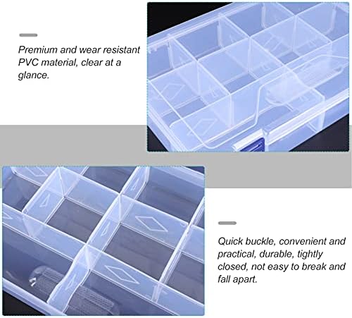 Acessórios para comprimidos de Doitool Caixas de armazenamento de componentes de caixa de organizações de contas de contas de plástico transparente para brinco de colar Componentes eletrônicos Acessórios para desktop Acessórios