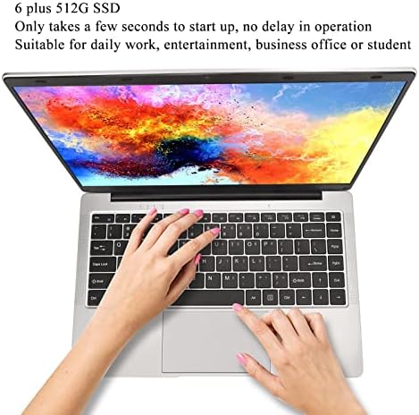 Laptop HD de 14 polegadas AQUR2020, 1920x1080 Notebook de processador quad core Long Endurance 100-240V portátil 6 GB RAM 128 GB SSD para o trabalho para negócios