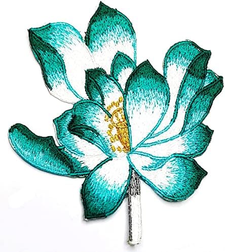 Kleenplus lotus patch belas flores remendos bordados para roupas de jeans de casas de jeans Backpachas
