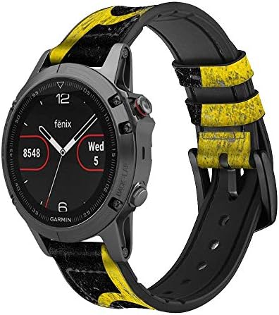CA0031 Coloque nuclear de couro Smart Watch Band Strap para Garmin Vivoactive 4S Vivomove Tamanho 3s