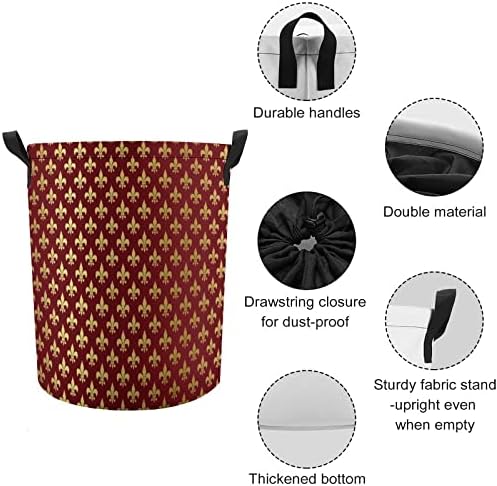 Cesta de lavanderia de padrões de damasco com tração de tração de tração de lavar sacos de armazenamento para viagens