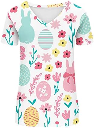 Camiseta superior para meninas tripulantes de manga curta De profundidade v algodão de algodão Floral Kawaii Animal Peeps Cosplay