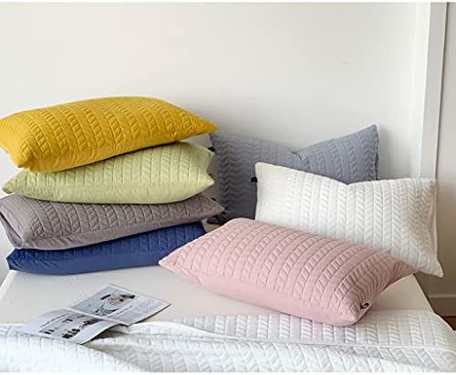 N/A Fornecem suprimentos domésticos capa de travesseiro nórdico simples Verificação de almofada Tampa de sofá -sofá de cor de cor sólida Tampa