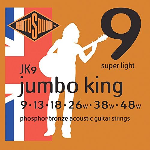 Rotosound Jumbo King Super Light Fosphor Bronze Strings de Guitar