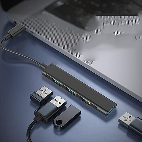 UXZDX 3.0 Adaptador de divisor múltiplo Multi USB Reitor de cartões de porta de alta velocidade Tipo C Mini Cabo de extensão