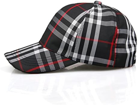 Capace de beisebol xadrez clássico Trucker Caps Snapback Caps Chapéus de papai, chapéu respirável de verão ajustável para homens para