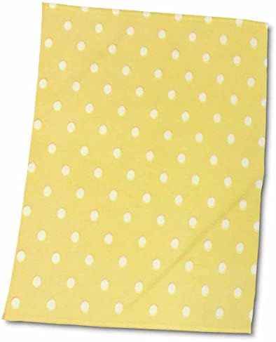 3drose florene decorativo - pontos de textura branca em amarelo - toalhas