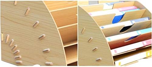 Caixa de armazenamento material de mesa de madeira suprimentos de armazenamento de armazenamento rack rack de camada multi-camada A4 Bookshelf