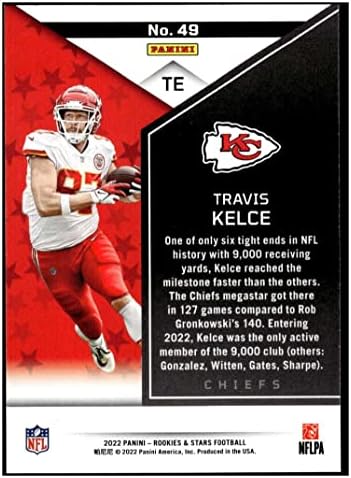 Travis Kelce 2022 Panini Rookies and Stars #49 nm+ -mt+ NFL Football Chiefs