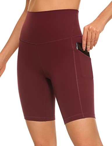 Crz Yoga Womens Butterluxe Bicker shorts com bolsos 3 '' ' / 5' ' / 8' ' - treino de vôlei de cintura alta shorts atléticos