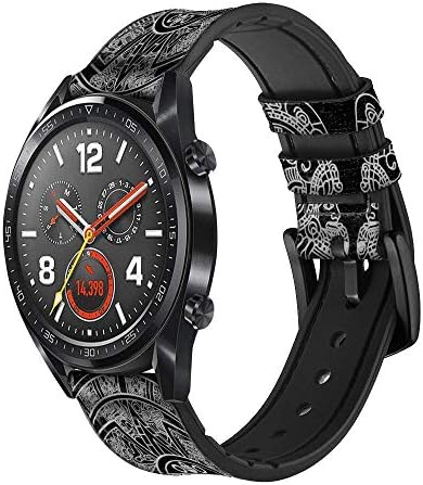 CA0204 Mayan Pattern Leather Smart Watch Band Strap for Wristwatch Smartwatch Smart Watch Tamanho