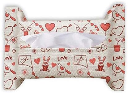 Red Saint Valentine Love Kite Rabbits Papel Toalha