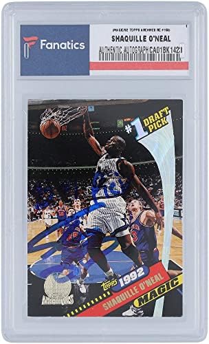 Shaquille O'Neal Orlando Magic autografado 1992 Topps Archives Pick RC 150 Card - Topps - Basketball Autographed Cards