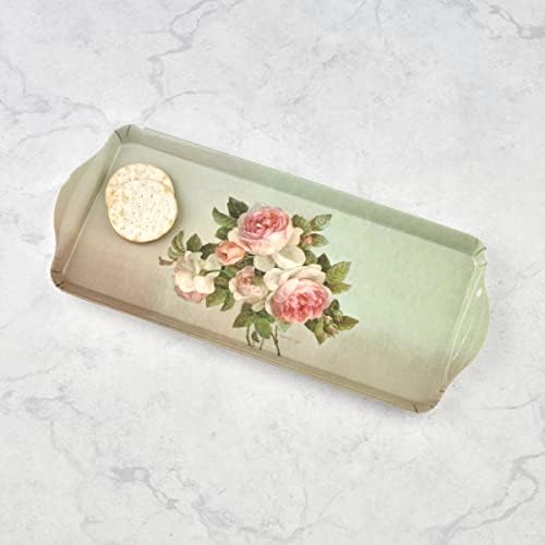 Pimpernel Antique Roses Collection Sandwich Bandey | Platter de servir | Crudité e bandeja de aperitivos | Feito de melamina |