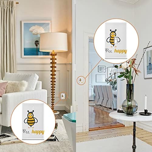 Yyzzh Bee Happy Cartoon Personagem HoneyBee em White não utilizada Tampa da capa Placa de chave 2,9 x 4,6 Placa de parede de