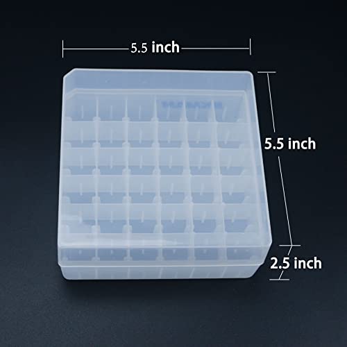 Caixas de congelador de policarbonato de Labalpha, array 6 × 6, 36 lugar, para tubos de criostorgem de 5 ml, 1pcs