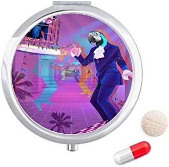 Dança DJ DJ Fantasy Design Pill Case Pocket Medicine Storage Caixa de contêiner Dispensador