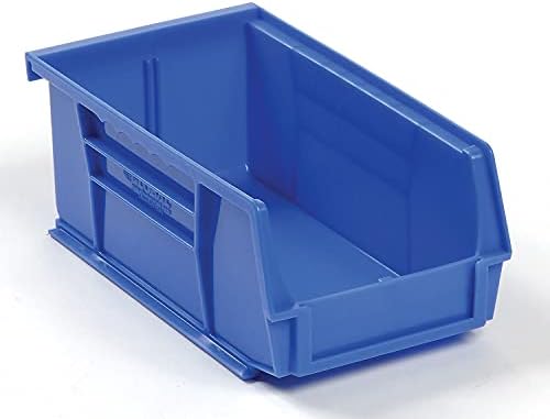 Bin de armazenamento pendurado e empilhado 4-1/8 x 7-3/8 x 3, azul-lote de 24