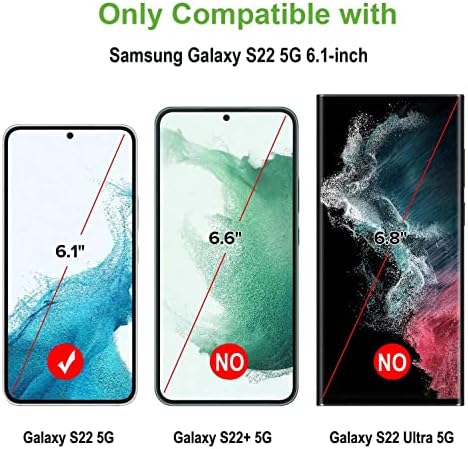 [2 pacote] Protetor de tela de privacidade para Samsung Galaxy S22 5G Vidro temperado de 6,1 polegadas, anti-Spy, sem bolhas, 9H HDUND HD, Filme de vidro de cobertura total dobrada em 3D para Samsung Galaxy S22