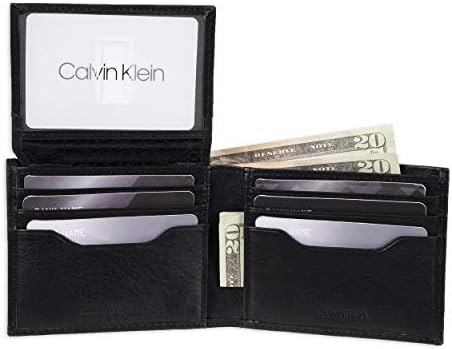 Calvin Klein Men's Leather RFID Minimalista Bifold Cartlet