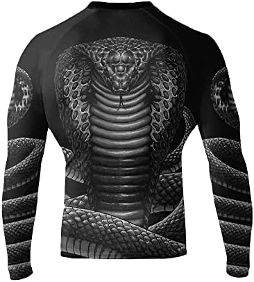 Raven Fightwear Cobra BJJ Rash Guard MMA preto/cinza