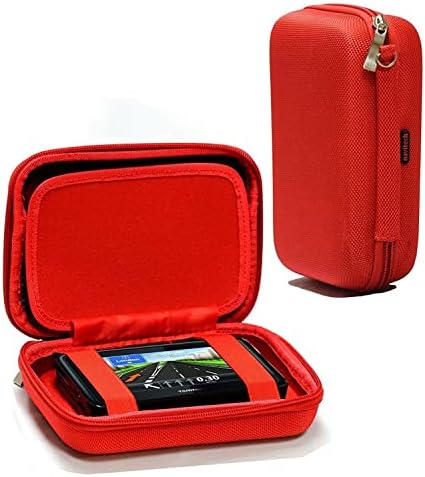 Navitech Red Hard GPS Carting Case Compatível com Mio Spirit 7800 lm caminhão Sat Nav Nav