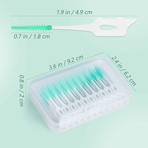 Magiclulu 160pcs Bruscos interdentais de silicone Picks dentes descartáveis ​​Picks suaves para cuidados orais