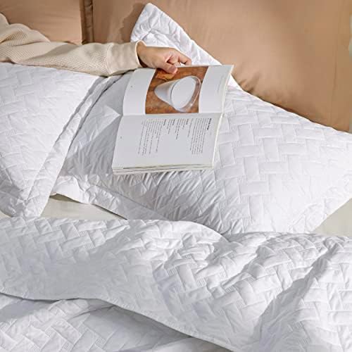 Bedsure King Size Quilt Conjunto - Lightweight Summer Quilt King - White Tampeads King Size - Coverlets de cama para