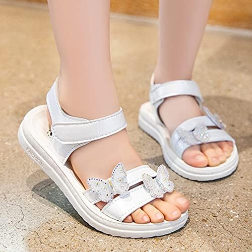 Sapatos infantis Sandálias de borboleta de verão com diamante fashion garotinha de fundo macio sandálias de água sapatos de