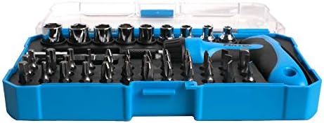 Fixtec 47 peças de fenda Bit Bit Bit Set Chave de catraca Kit de reparo em casa T Mangética com caixa de ferramentas plásticas