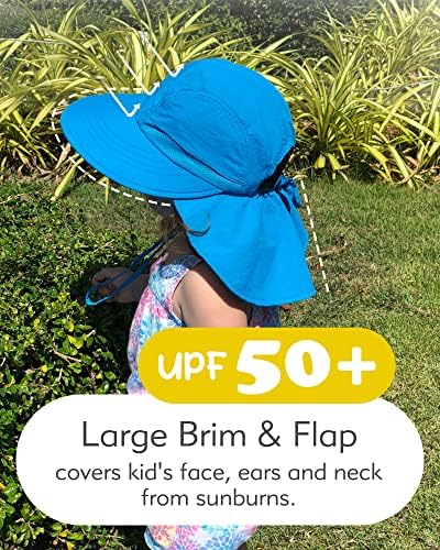 Chapéus de sol para crianças pequenas com aba do pesco